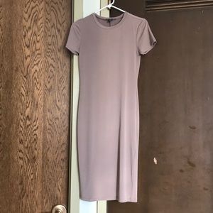Midi length bodycon taupe color never worn!